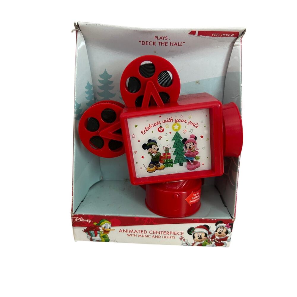 Disney Mickey & Minnie Animated Centerpiece – Deck the Hall Music & Lights